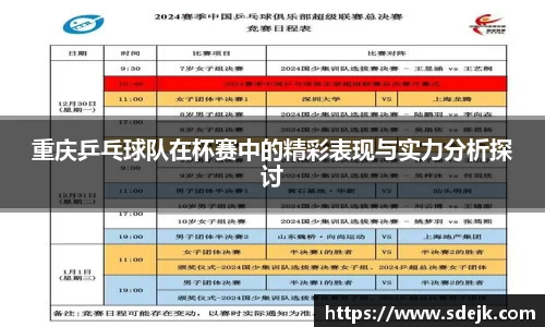 重庆乒乓球队在杯赛中的精彩表现与实力分析探讨